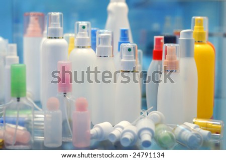 blank bottles and pharmacy containers. cosmetic products