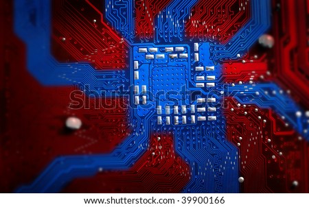 hardware part of  processor, digital pattern. abstract technology background