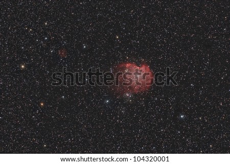 The Monkey Nebula, is a red diffused nebula at the tip of Orion\'s club. Though the nebula is in the area of Orion, it\'s easy to search that from the stars in Gemini.