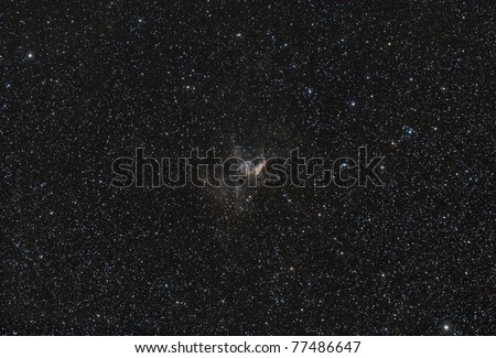 Thor\'s Helmet (NGC 2359) gazes across a lovely star field.
