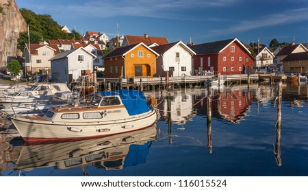 Fishing town at the Swedish west coast