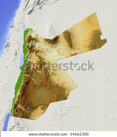 map of jordan and surrounding countries