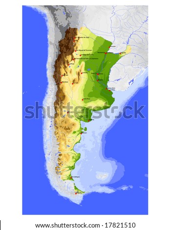 argentina elevation map