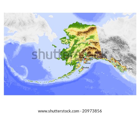 Alaska Elevation Map