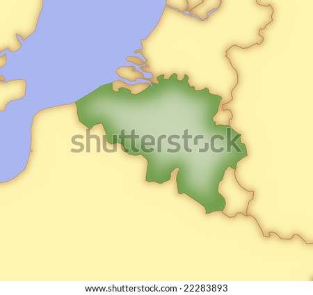 maps of germany and surrounding countries. stock photo : Map of Belgium,