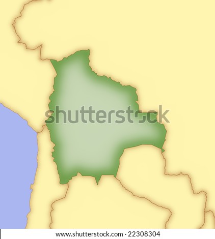 Map Of Morocco And Surrounding Countries. stock photo : Map of Bolivia,