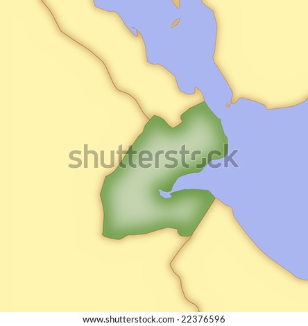 map of russia and surrounding countries. stock photo : Map of Djibouti,