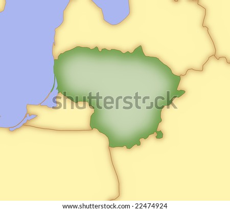 political map of lithuania. photo : Map of Lithuania,