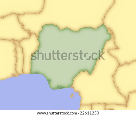 stock photo : Map of Nigeria, stock photo : Map of Nigeria,