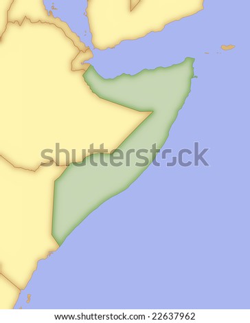 map of russia and surrounding countries. stock photo : Map of Somalia,