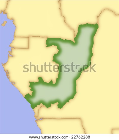map of lebanon and surrounding countries. stock vector : Congo, vector map, with borders of surrounding countries.