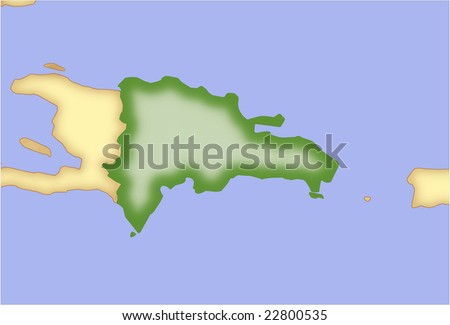 Dominican Republic, vector map, 