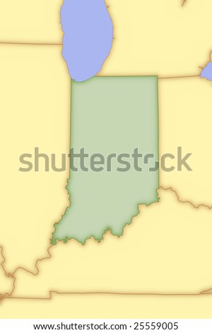 map of indiana. stock photo : Map of Indiana,