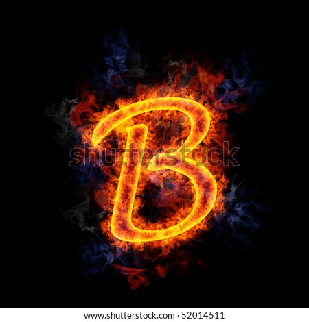 Fiery, Burning Letter B Stock Photo 52014511 : Shutterstock