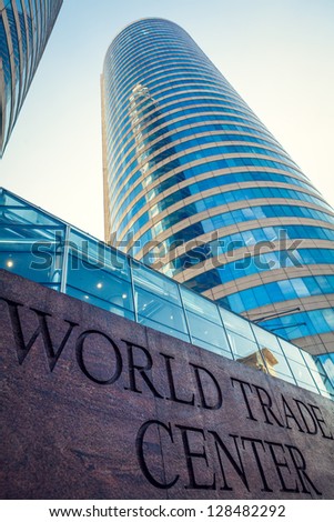 COLOMBO, SRI LANKA - JANUARY 26: The World Trade Center is the tallest building in Sri Lanka on January 26, 2013 in Colombo, Sri Lanka. With over 152 m, it the third tallest twin tower in South Asia.