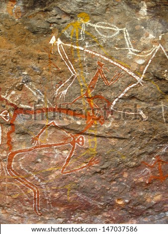 Aboriginal rock art, Kakadu National Park, Northern Territory, Australia