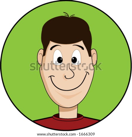 funny smiley face cartoon. stock vector : Cartoon of a