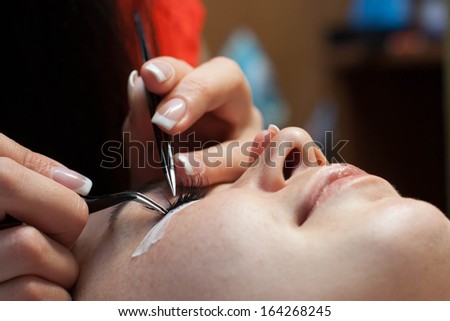 Eyelash extensions, eyelash correction, removal of lashes