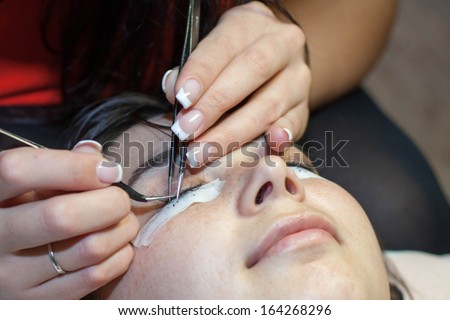 Eyelash extensions, eyelash correction, removal of lashes