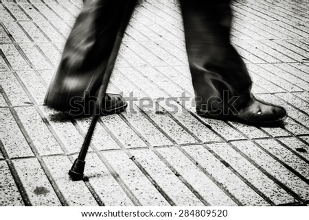Movement of a person walking seniors