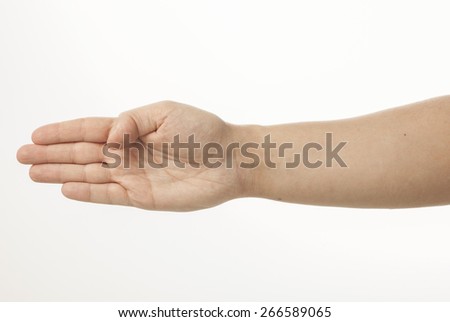 Four finger hand and pass mark