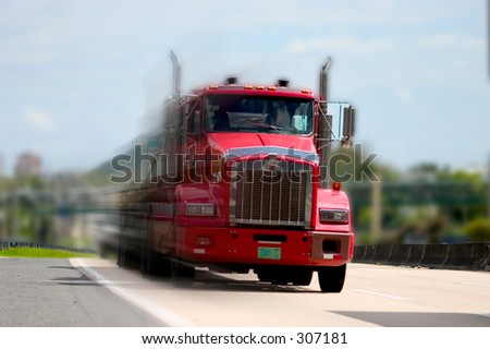 Speeding truck