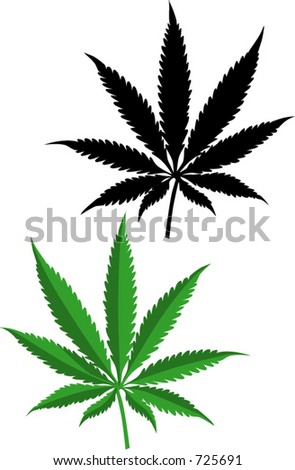 stock vector : Marijuana leaf illustration