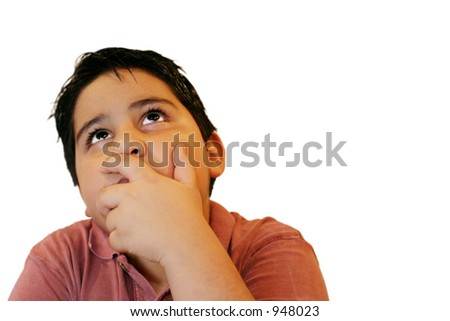 stock photo : Young kid paused