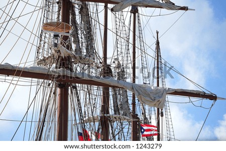 Rope detail sail ship
