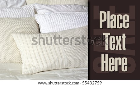 Bed Pillows Retail sample card art