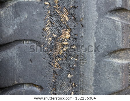 Old car tire texture