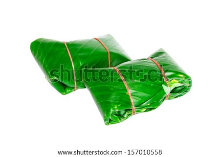 Package of banana leaves