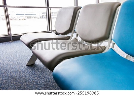 Bench in the terminal of airport
