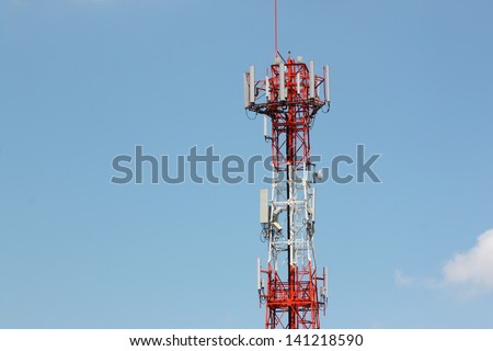 Antenna array phone signal serving.