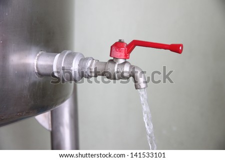 Faucet is Turn on and Turn off the water.