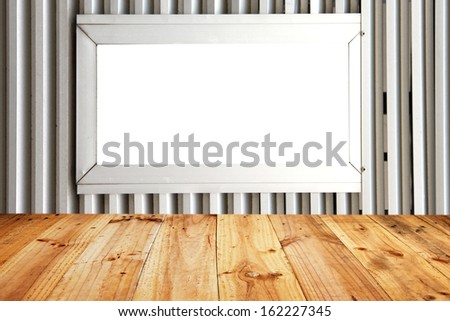Aluminum windows and Flooring planks on Aluminum background.