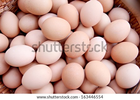 The Picture stack of fresh egg Container box.