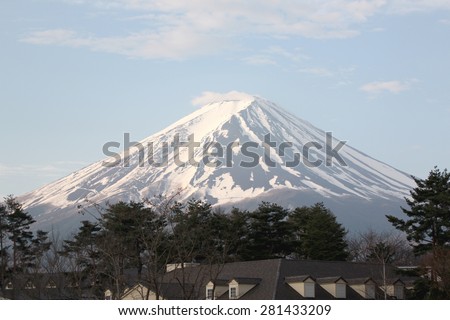 Mount Fuji and views of the kawaguchiko city.