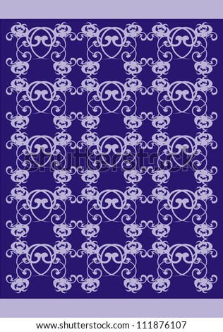 Vector Pattern Flowers Purple