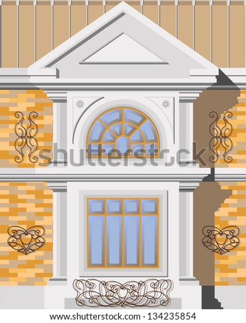 the window of a house in the classical style