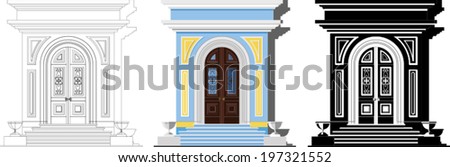 entrance door in classical style