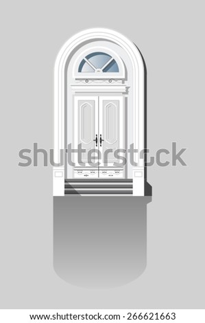 front door to the house in the classical style