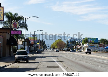 SAN JOSE - MARCH 26: Beautiful street view in downtown of San Jose. San Jose, California - March 26, 2015.