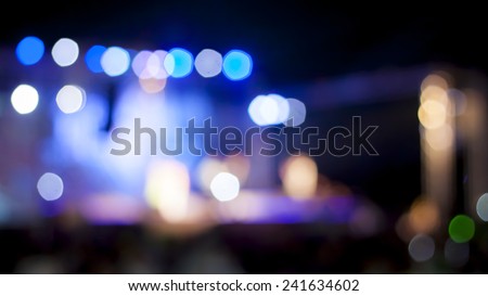 Blurred lights on stage