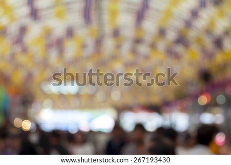 Blurred background : market fair,fair background with bokeh