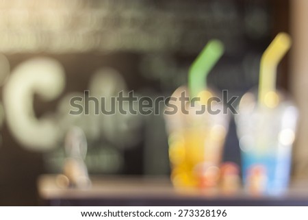 Blurred background : cafe restaurant blur background with bokeh