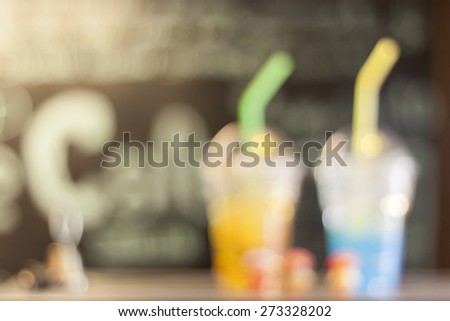 Blurred background : cafe restaurant blur background with bokeh