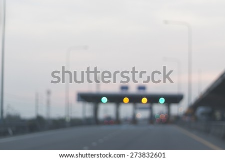 beautiful background of bokeh lights at night on road with car, Blurred background