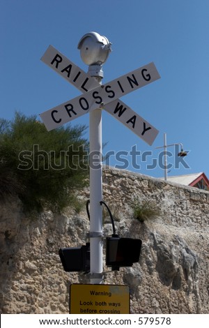 Rail Way Crossing sign