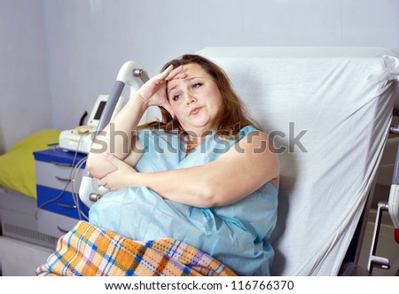 sad woman in the hospital, obesity treatment in hospital,